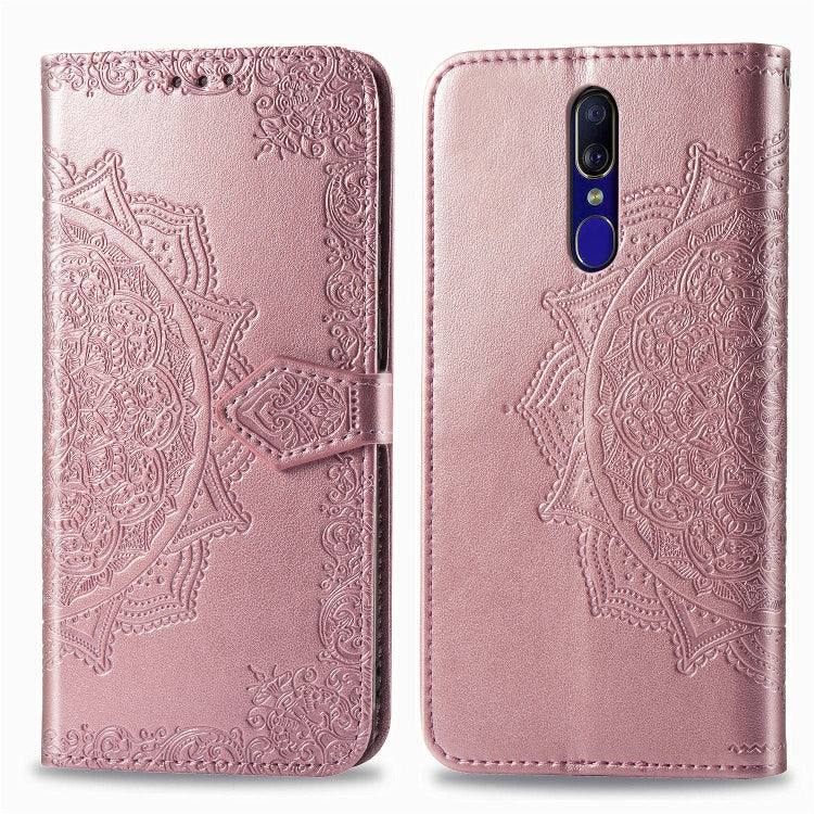 Embossed Mandala Pattern PC + TPU Horizontal Flip Leather Case with Holder & Card Slots, For OPPO F5, For OPPO F7, For OPPO F9, For OPPO F11 Pro, For OPPO F11