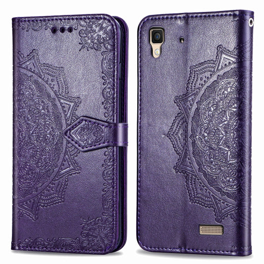 Embossed Mandala Pattern PC + TPU Horizontal Flip Leather Case with Holder &amp; Card Slots, For OPPO R7, For OPPO R17 Pro, For OPPO Reno 10X Zoom, For OPPO Reno