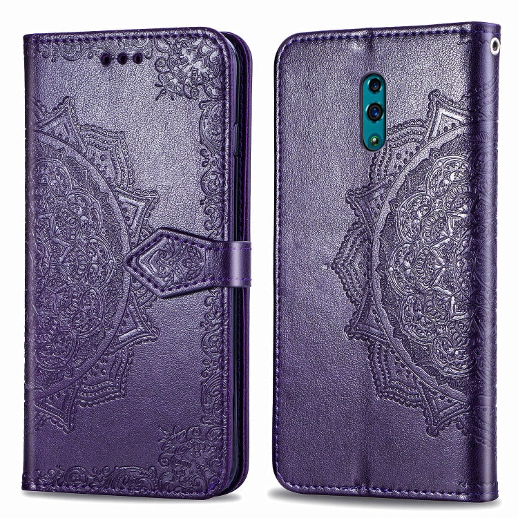 Embossed Mandala Pattern PC + TPU Horizontal Flip Leather Case with Holder & Card Slots, For OPPO R7, For OPPO R17 Pro, For OPPO Reno 10X Zoom, For OPPO Reno