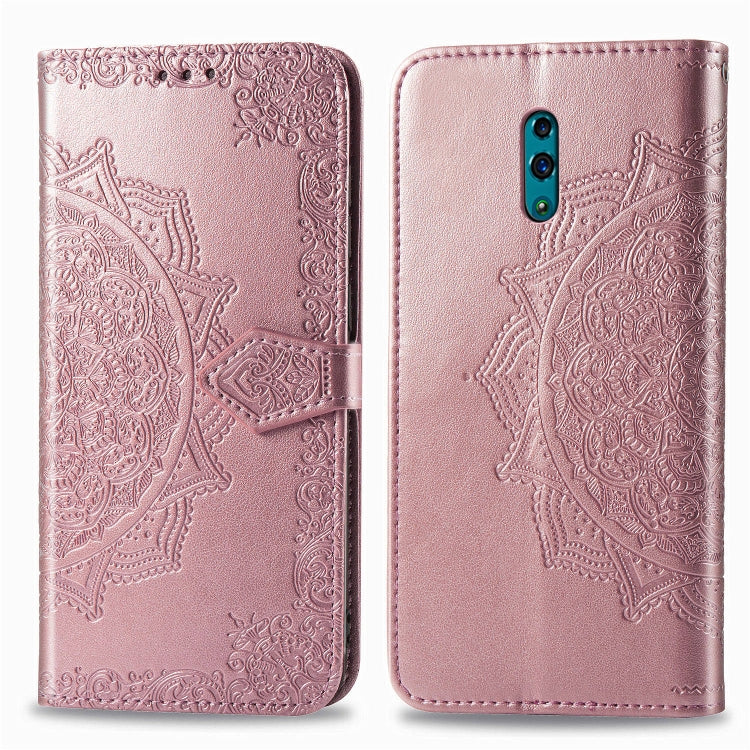 Embossed Mandala Pattern PC + TPU Horizontal Flip Leather Case with Holder & Card Slots, For OPPO R7, For OPPO R17 Pro, For OPPO Reno 10X Zoom, For OPPO Reno