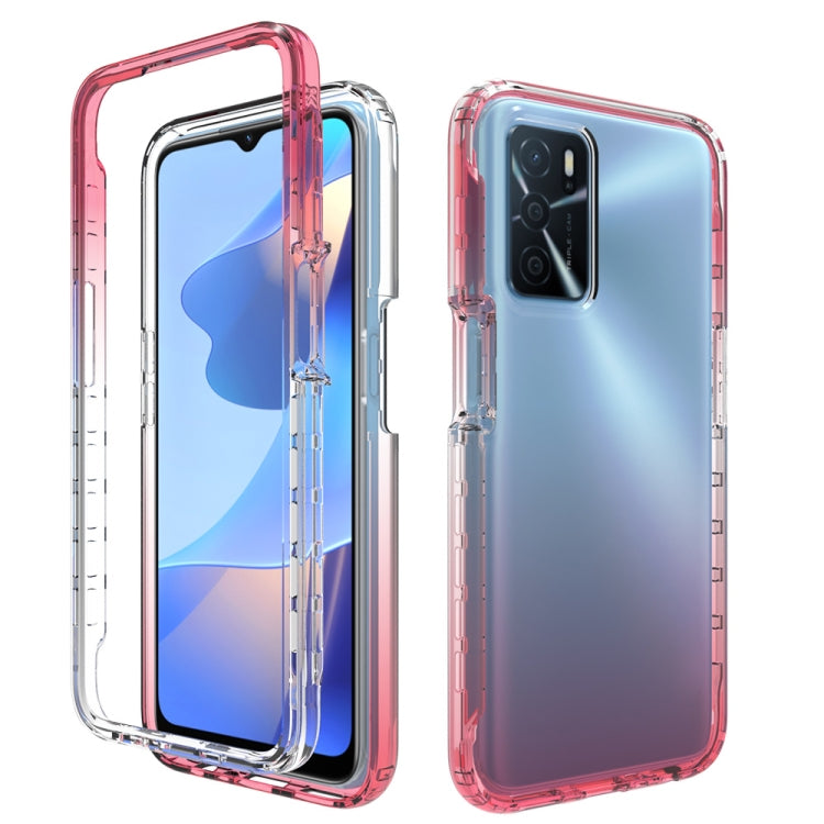 Shockproof High Transparency Two-color Gradual Change PC+TPU Candy Colors Phone Protective Case, For OPPO A16, For OPPO A54 4G, For OPPO Realme C21Y