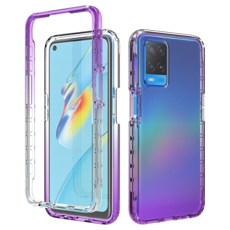 Shockproof High Transparency Two-color Gradual Change PC+TPU Candy Colors Phone Protective Case, For OPPO A16, For OPPO A54 4G, For OPPO Realme C21Y