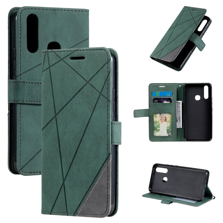 Skin Feel Splicing Horizontal Flip Leather Phone Case