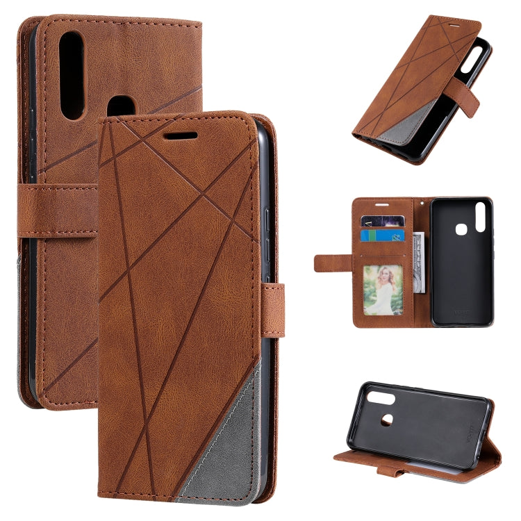 Skin Feel Splicing Horizontal Flip Leather Phone Case