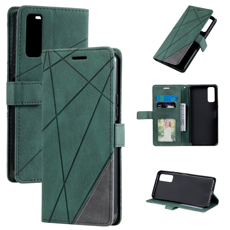Skin Feel Splicing Horizontal Flip Leather Phone Case