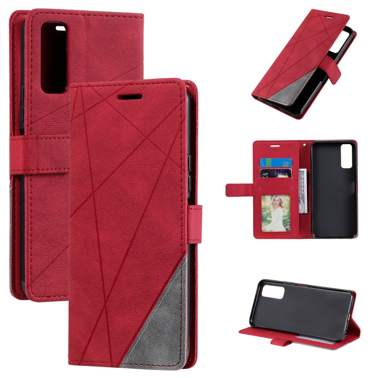 Skin Feel Splicing Horizontal Flip Leather Phone Case