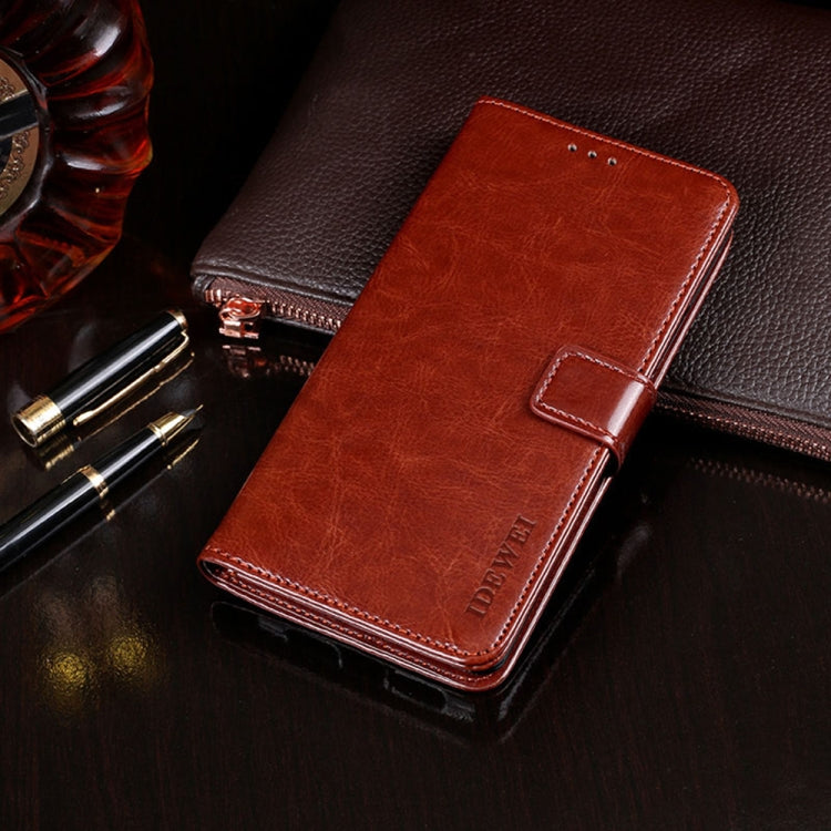 idewei Crazy Horse Texture Leather Case with Holder & Card Slots & Wallet, For OPPO Realme Narzo 50A, For Tecno Phantom X, For vivo S10e, For Meizu 18x