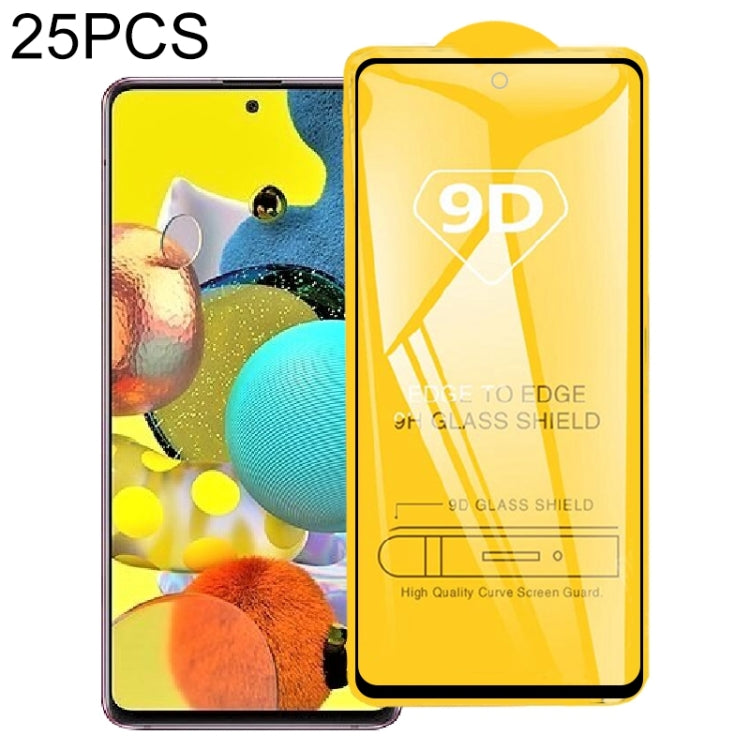 For Samsung Galaxy A53 5G 25pcs 9D Full Glue Screen Tempered Glass Film