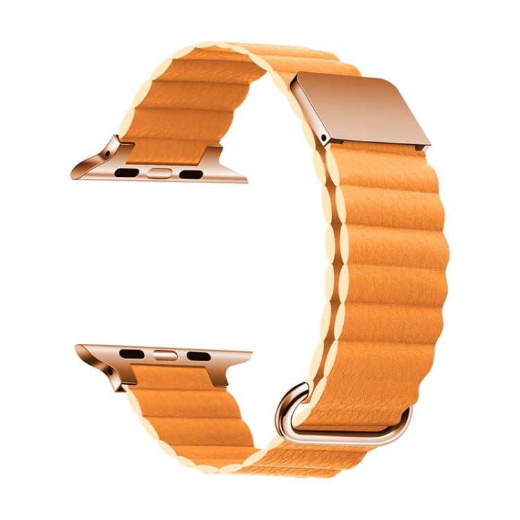 Magnetic Leather Strap Watchband For Apple Watch Series, 7 41mm / 6&amp;SE&amp;5&amp;4 40mm / 3&amp;2&amp;1 38mm, 7 45mm / 6&amp;SE&amp;5&amp;4 44mm / 3&amp;2&amp;1 42mm