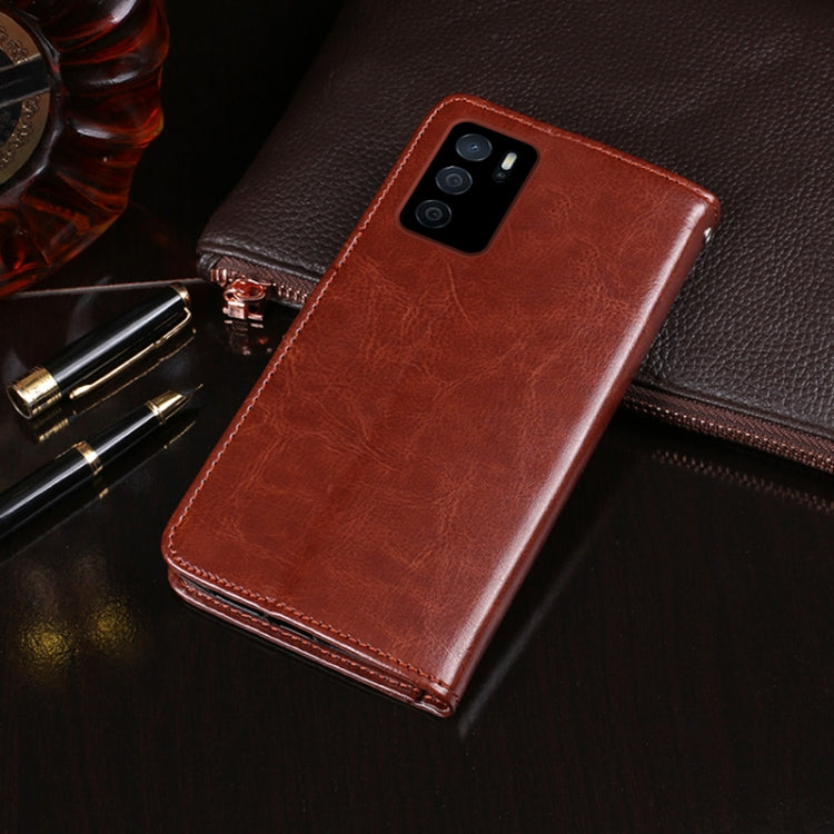 idewei Crazy Horse Texture Flip Leather Phone Case, For OPPO A54s, For OPPO A95 4G / F19, For OPPO Realme Narzo 50i