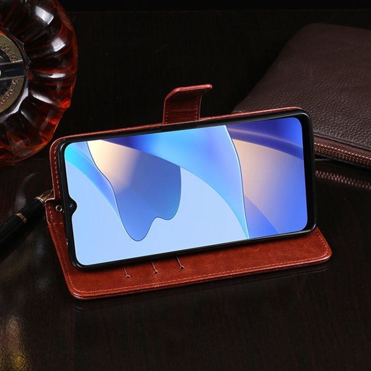idewei Crazy Horse Texture Flip Leather Phone Case, For OPPO A54s, For OPPO A95 4G ​​/ F19, For OPPO Realme Narzo 50i