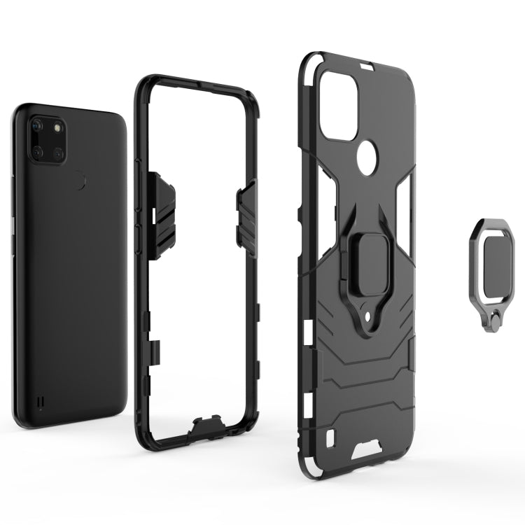 Shockproof PC + TPU Protective Case with Magnetic Ring Holder, For OPPO Realme C21Y