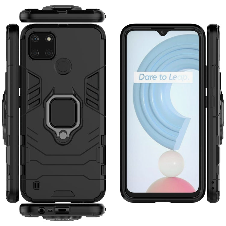 Shockproof PC + TPU Protective Case with Magnetic Ring Holder, For OPPO Realme C21Y