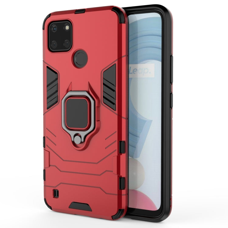 Shockproof PC + TPU Protective Case with Magnetic Ring Holder, For OPPO Realme C21Y