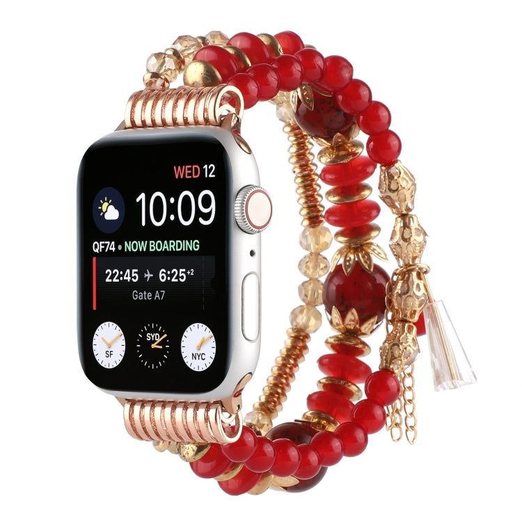 Pearl Strap Watchband For Apple Watch Series, 7 41mm / 6&amp;SE&amp;5&amp;4 40mm / 3&amp;2&amp;1 38mm, 7 45mm / 6&amp;SE&amp;5&amp;4 44mm / 3&amp;2&amp;1 42mm