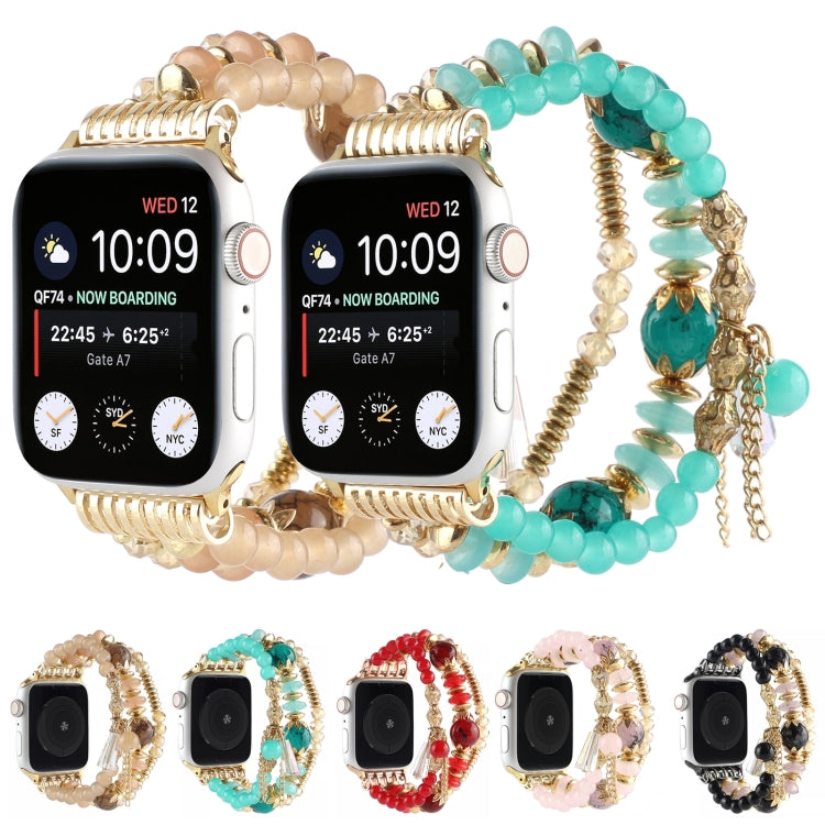 Pearl Strap Watchband For Apple Watch Series, 7 41mm / 6&amp;SE&amp;5&amp;4 40mm / 3&amp;2&amp;1 38mm, 7 45mm / 6&amp;SE&amp;5&amp;4 44mm / 3&amp;2&amp;1 42mm