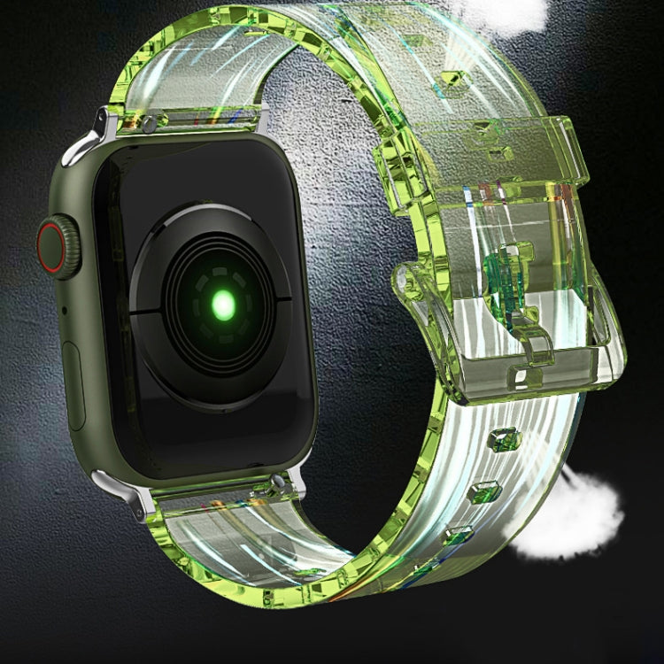 Colorful Transparent Silicone Watchband For Apple Watch Series, 7 45mm / 6 &amp; SE &amp; 5 &amp; 4 44mm / 3 &amp; 2 &amp; 1 42mm, 7 41mm / 6 &amp; SE &amp; 5 &amp; 4 40mm / 3 &amp; 2 &amp; 1 38mm