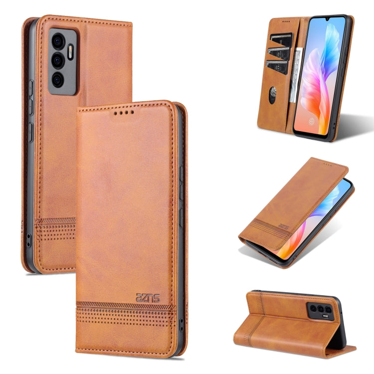 AZNS Magnetic Calf Texture Horizontal Flip Leather Phone Case, For vivo S10e / V23e, For vivo T1, For Honor X30i