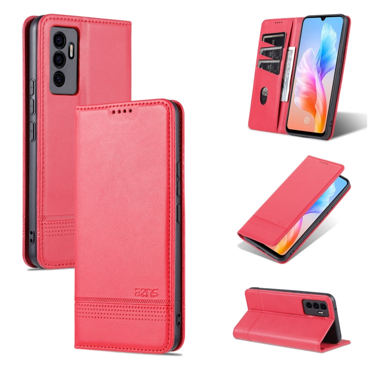 AZNS Magnetic Calf Texture Horizontal Flip Leather Phone Case, For vivo S10e / V23e, For vivo T1, For Honor X30i