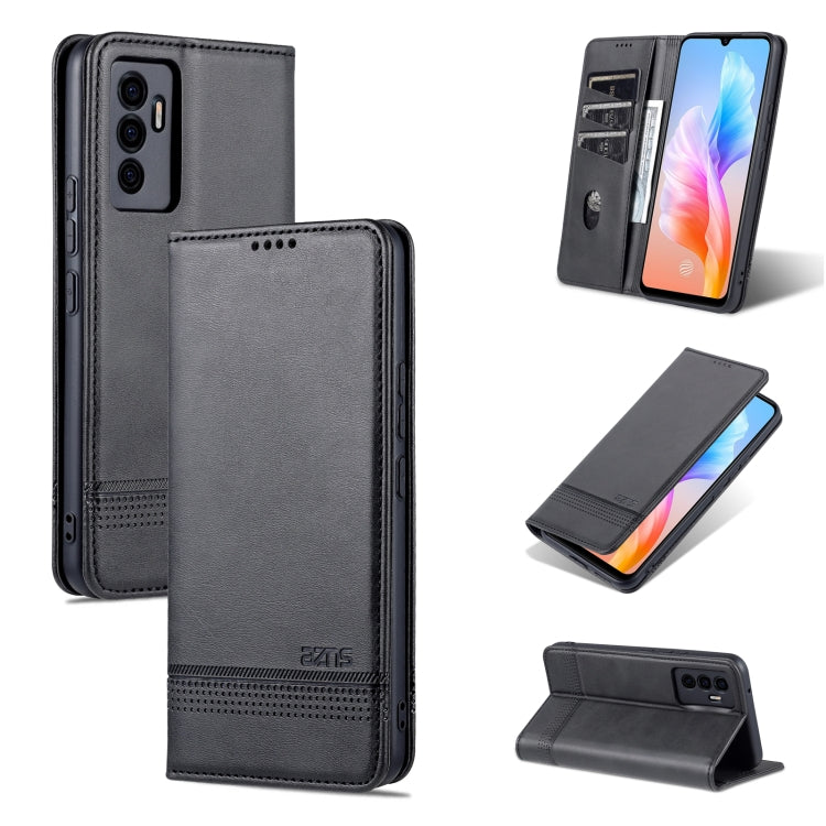 AZNS Magnetic Calf Texture Horizontal Flip Leather Phone Case, For vivo S10e / V23e, For vivo T1, For Honor X30i