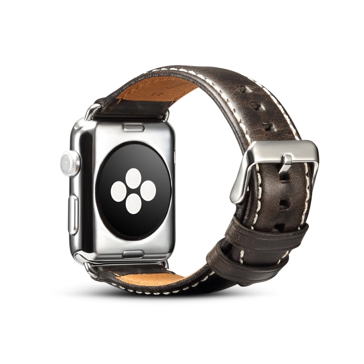 Oil Wax Retro Cowhide Strap Watchband, For Apple Watch Series, For Apple Watch Series 5