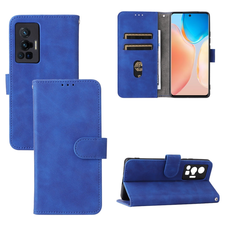 Solid Color Skin Feel Magnetic Buckle Leather Phone Case, For vivo X70 Pro, For vivo Y3s 2021