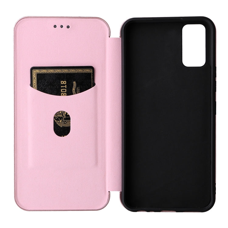 Carbon Fiber Texture Magnetic Horizontal Flip Leather Phone Case, For vivo Y3s 2021, For vivo Y15s / Y15a