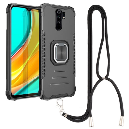 Aluminum Alloy + TPU Phone Case with Lanyard, For Xiaomi Redmi 9 / Redmi 10X, For Xiaomi Redmi Note 8, For Xiaomi Redmi Note 8 Pro, For Xiaomi Redmi Note 9S / Note 9 Pro