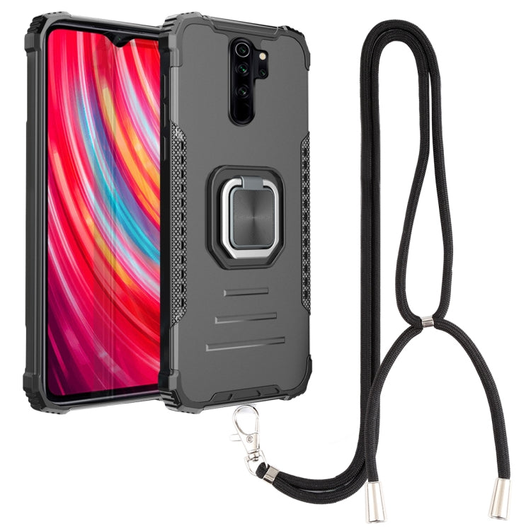 Aluminum Alloy + TPU Phone Case with Lanyard, For Xiaomi Redmi 9 / Redmi 10X, For Xiaomi Redmi Note 8, For Xiaomi Redmi Note 8 Pro, For Xiaomi Redmi Note 9S / Note 9 Pro, For Xiaomi Redmi Note 10 4G / Note 10S