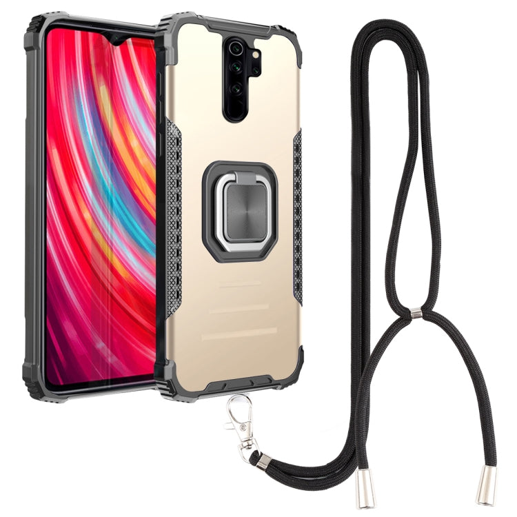 Aluminum Alloy + TPU Phone Case with Lanyard, For Xiaomi Redmi 9 / Redmi 10X, For Xiaomi Redmi Note 8, For Xiaomi Redmi Note 8 Pro, For Xiaomi Redmi Note 9S / Note 9 Pro, For Xiaomi Redmi Note 10 4G / Note 10S