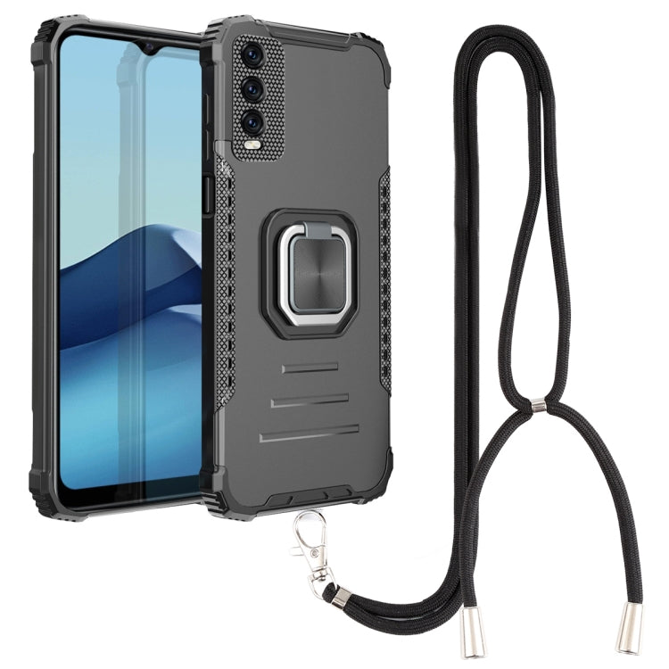 Aluminum Alloy + TPU Phone Case with Lanyard, For vivo Y20 / Y20i / Y20s / Y12a / Y12s, For vivo Y50 / Y30, For vivo Y51 2020 / Y31, For Xiaomi Redmi 9A, For Xiaomi Redmi Note 9 4G / 9 Power /  9T, For Xiaomi Redmi K40 / K40 Pro / K40 Pro+