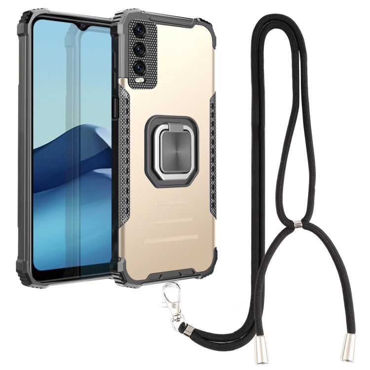 Aluminum Alloy + TPU Phone Case with Lanyard, For vivo Y20 / Y20i / Y20s / Y12a / Y12s, For vivo Y50 / Y30, For vivo Y51 2020 / Y31, For Xiaomi Redmi 9A, For Xiaomi Redmi Note 9 4G / 9 Power /  9T, For Xiaomi Redmi K40 / K40 Pro / K40 Pro+