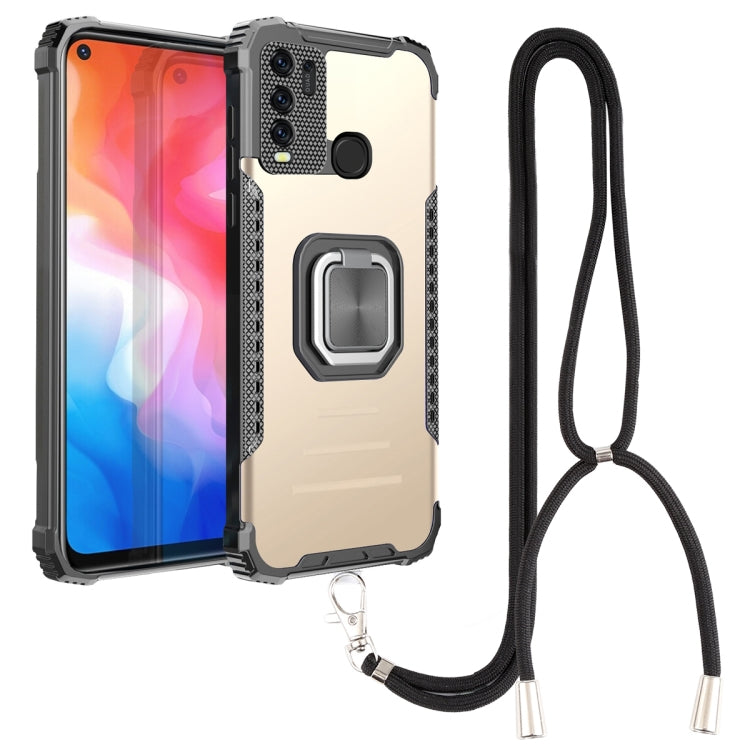 Aluminum Alloy + TPU Phone Case with Lanyard, For vivo Y20 / Y20i / Y20s / Y12a / Y12s, For vivo Y50 / Y30, For vivo Y51 2020 / Y31, For Xiaomi Redmi 9A, For Xiaomi Redmi Note 9 4G / 9 Power /  9T, For Xiaomi Redmi K40 / K40 Pro / K40 Pro+