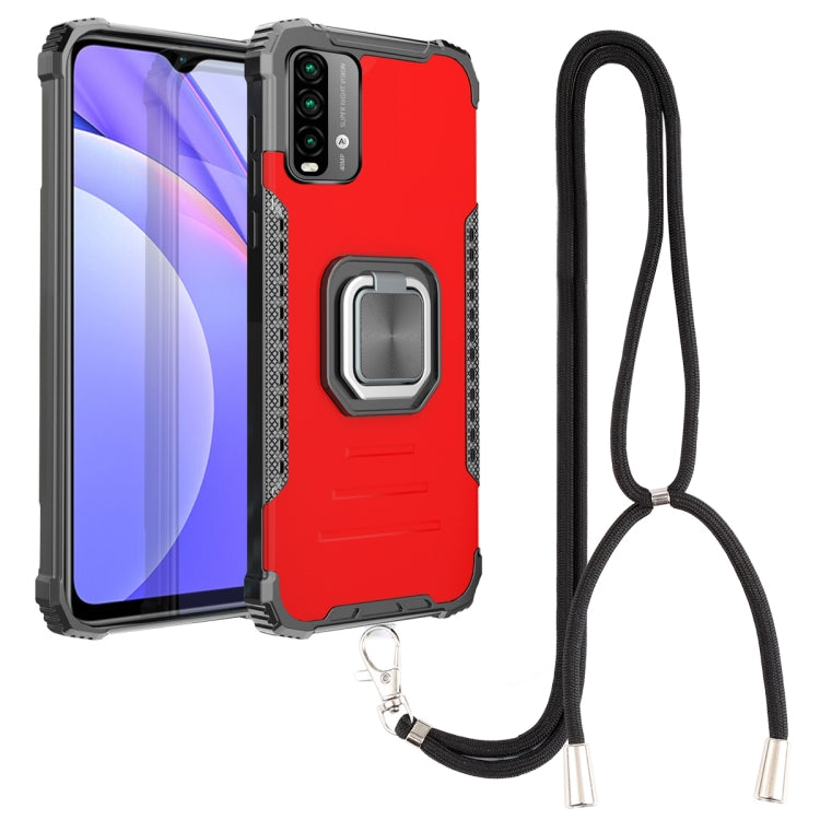 Aluminum Alloy + TPU Phone Case with Lanyard, For vivo Y20 / Y20i / Y20s / Y12a / Y12s, For vivo Y50 / Y30, For vivo Y51 2020 / Y31, For Xiaomi Redmi 9A, For Xiaomi Redmi Note 9 4G / 9 Power /  9T, For Xiaomi Redmi K40 / K40 Pro / K40 Pro+