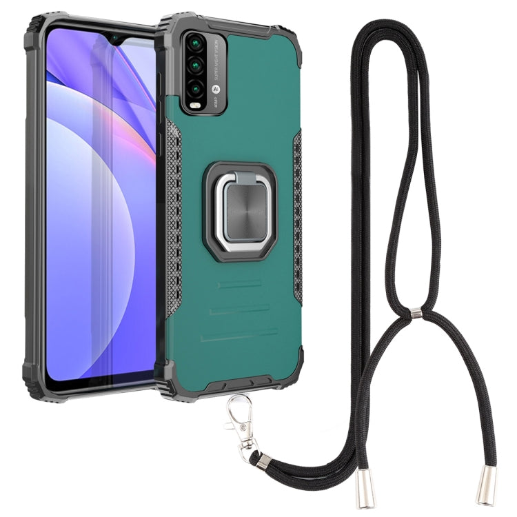 Aluminum Alloy + TPU Phone Case with Lanyard, For vivo Y20 / Y20i / Y20s / Y12a / Y12s, For vivo Y50 / Y30, For vivo Y51 2020 / Y31, For Xiaomi Redmi 9A, For Xiaomi Redmi Note 9 4G / 9 Power /  9T, For Xiaomi Redmi K40 / K40 Pro / K40 Pro+