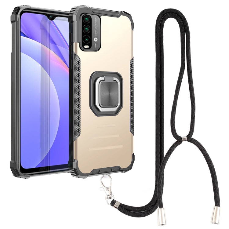 Aluminum Alloy + TPU Phone Case with Lanyard, For vivo Y20 / Y20i / Y20s / Y12a / Y12s, For vivo Y50 / Y30, For vivo Y51 2020 / Y31, For Xiaomi Redmi 9A, For Xiaomi Redmi Note 9 4G / 9 Power /  9T, For Xiaomi Redmi K40 / K40 Pro / K40 Pro+