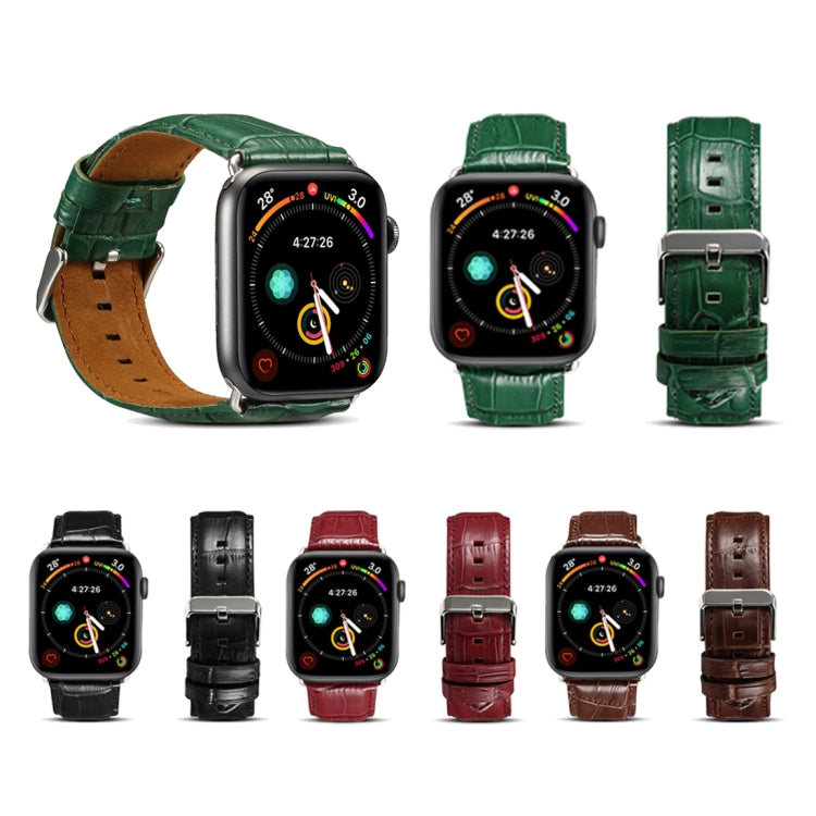 Cowhide Crocodile Texture Strap Watchband, For Apple Watch Series, For Apple Watch Series 5