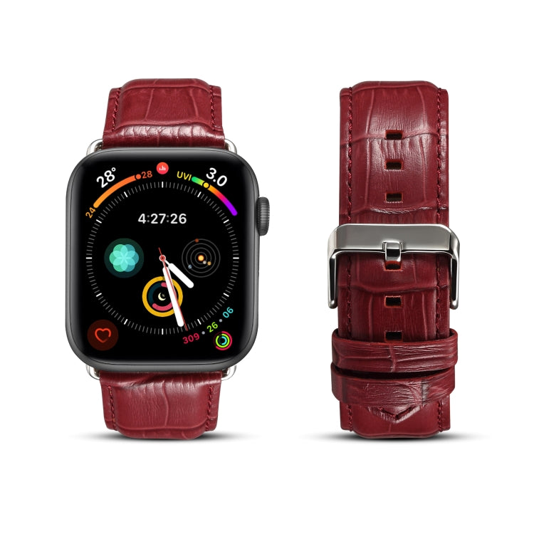 Cowhide Crocodile Texture Strap Watchband, For Apple Watch Series, For Apple Watch Series 5