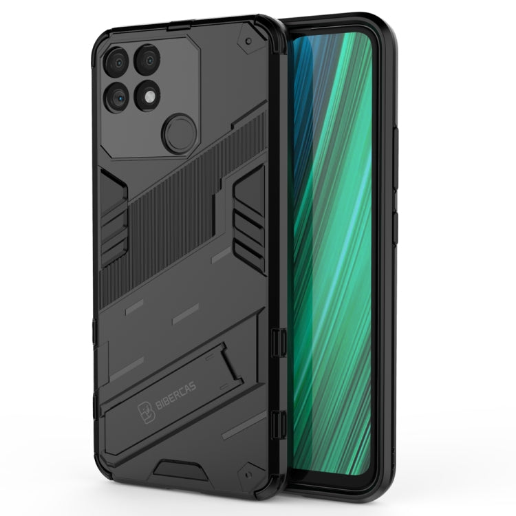 Punk Armor 2 in 1 PC + TPU Shockproof Phone Case with Invisible Holder, For Realme Narzo 50A, For OPPO Realme Narzo 50A, For Realme Narzo 50i, For OPPO Realme Narzo 50i