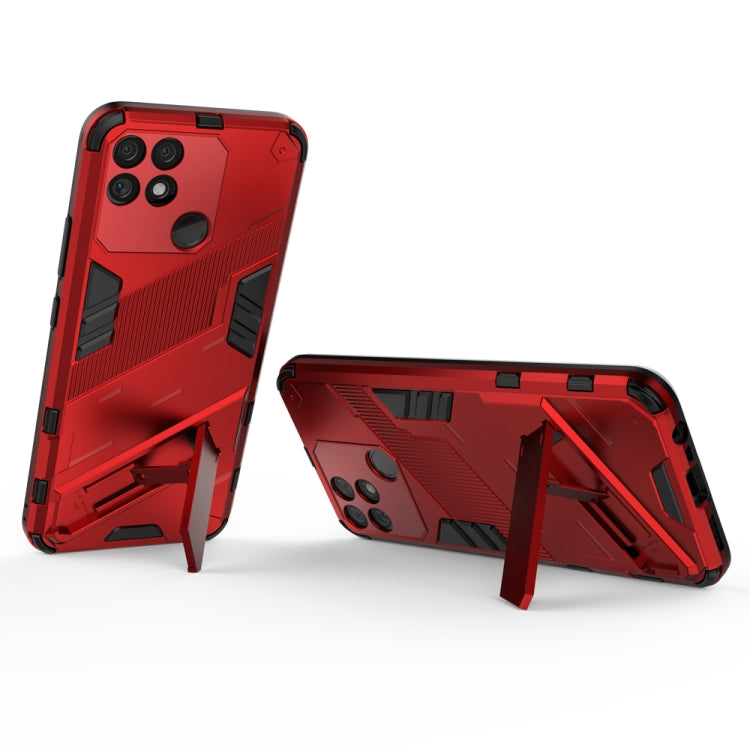 Punk Armor 2 in 1 PC + TPU Shockproof Phone Case with Invisible Holder