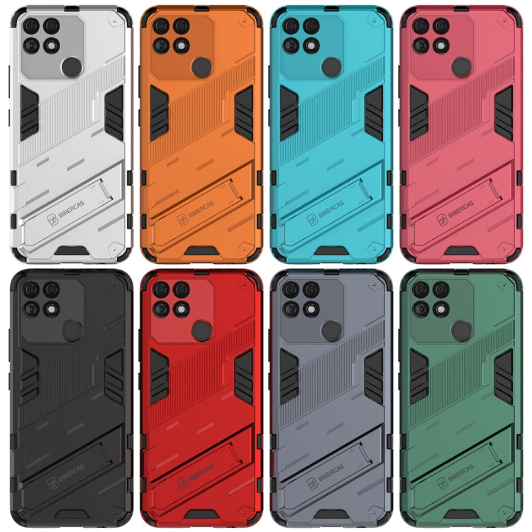 Punk Armor 2 in 1 PC + TPU Shockproof Phone Case with Invisible Holder