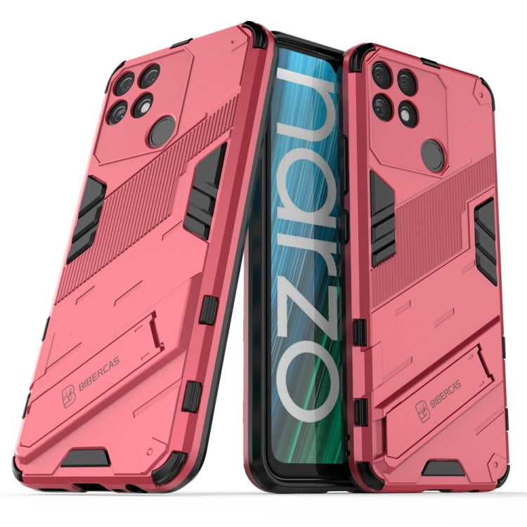 Punk Armor 2 in 1 PC + TPU Shockproof Phone Case with Invisible Holder