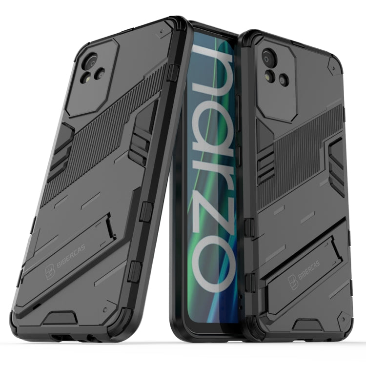 Punk Armor 2 in 1 PC + TPU Shockproof Phone Case with Invisible Holder