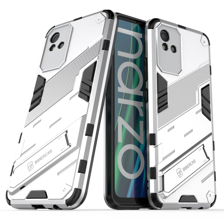 Punk Armor 2 in 1 PC + TPU Shockproof Phone Case with Invisible Holder, For Realme Narzo 50A, For OPPO Realme Narzo 50A, For Realme Narzo 50i, For OPPO Realme Narzo 50i