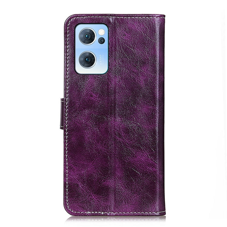 Retro Crazy Horse Texture Horizontal Flip Leather Phone Case, For OPPO Reno7 5G, For OPPO Reno7 Pro 5G