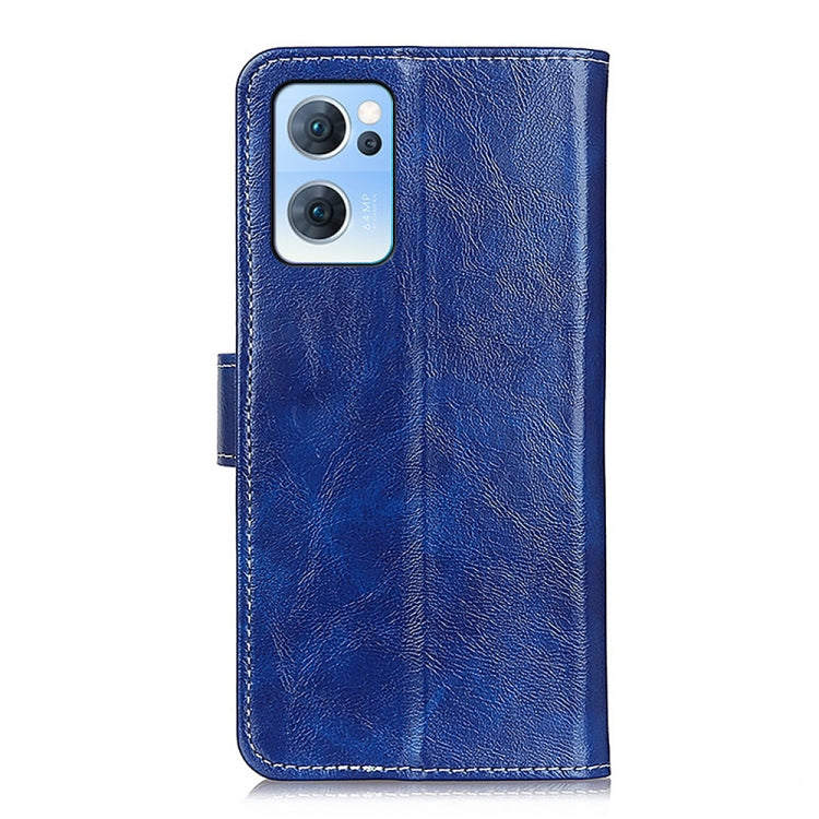 Retro Crazy Horse Texture Horizontal Flip Leather Phone Case, For OPPO Reno7 5G, For OPPO Reno7 Pro 5G