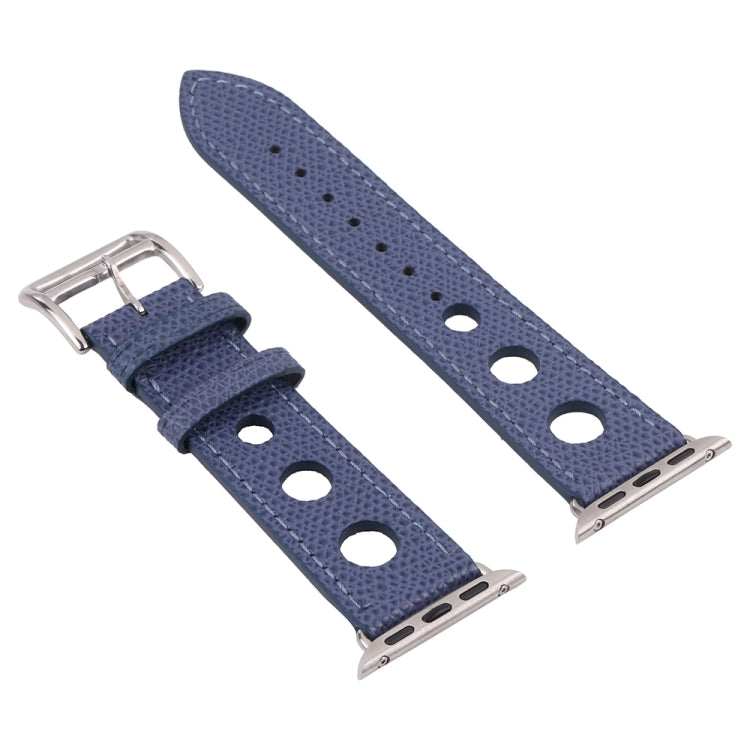 PU Silver Buckle Watchband For Apple Watch Series, 7 41mm / 6&SE&5&4 40mm / 3&2&1 38mm, 7 45mm / 6&SE&5&4 44mm / 3&2&1 42mm