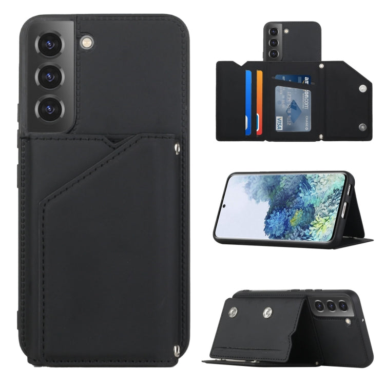 Skin Feel PU + TPU + PC Phone Case with Card Slots, For vivo S10e / V23e, For Xiaomi Redmi Note 11 Pro, For Samsung Galaxy S22 5G, For Samsung Galaxy S22+ 5G, For Samsung Galaxy S22 Ultra 5G