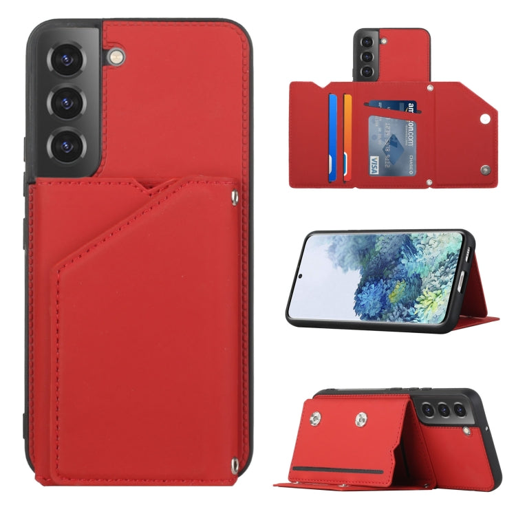 Skin Feel PU + TPU + PC Phone Case with Card Slots, For vivo S10e / V23e, For Xiaomi Redmi Note 11 Pro, For Samsung Galaxy S22 5G, For Samsung Galaxy S22+ 5G, For Samsung Galaxy S22 Ultra 5G