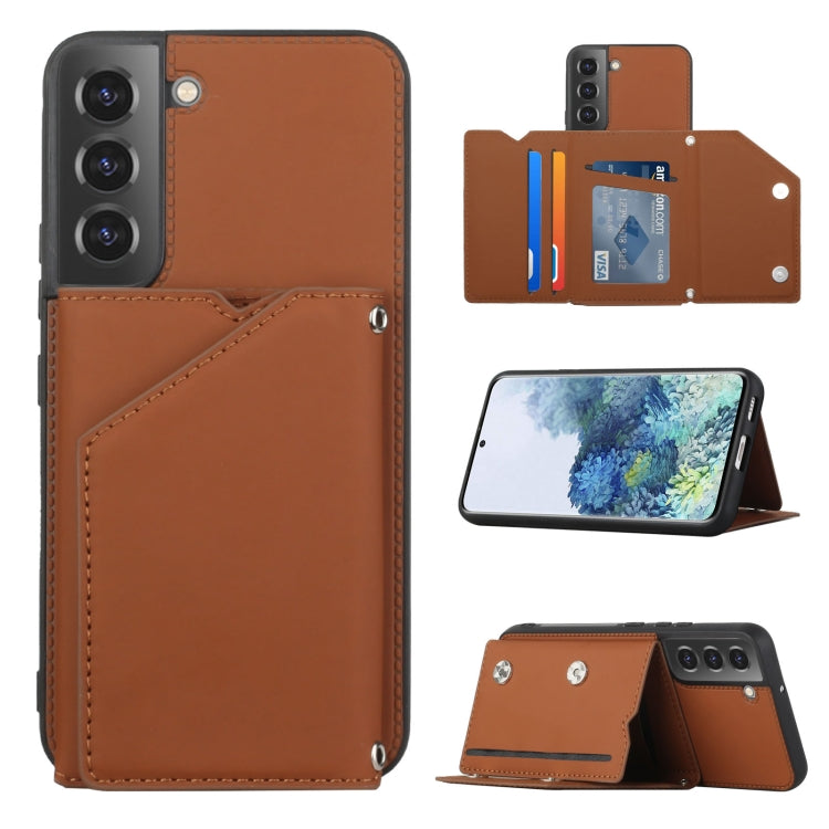 Skin Feel PU + TPU + PC Phone Case with Card Slots, For vivo S10e / V23e, For Xiaomi Redmi Note 11 Pro, For Samsung Galaxy S22 5G, For Samsung Galaxy S22+ 5G, For Samsung Galaxy S22 Ultra 5G